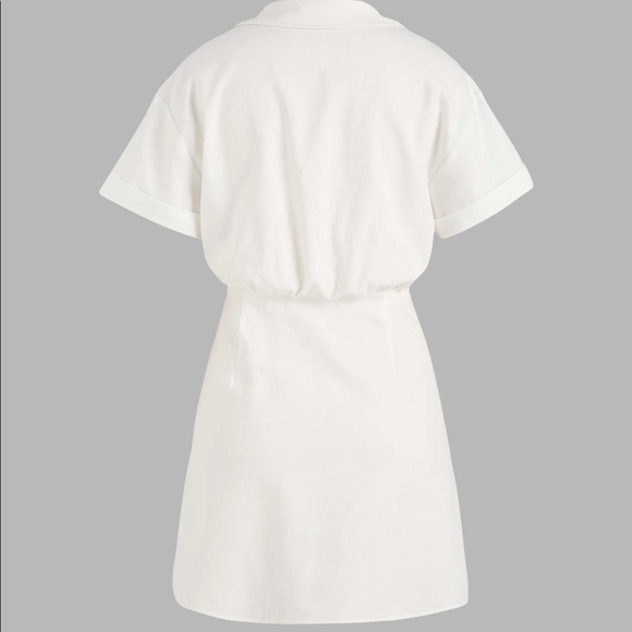 🇺🇸 NEW Solid Short Sleeve Mini Dress from Cider 
Color:WhiteSize:XS 🇺🇸 - Picture 2 of 5